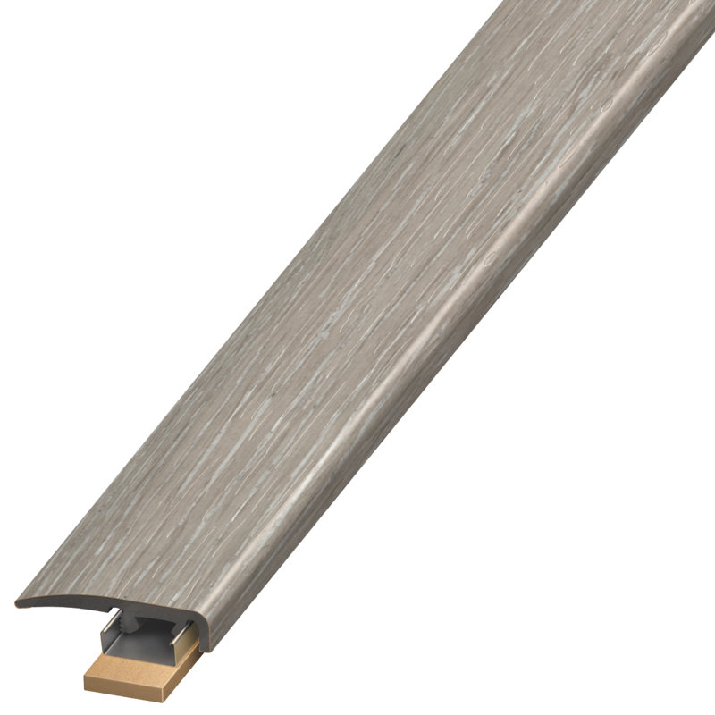 Plastique 0,31 po d'épaisseur 1,38 po de largeur 94 po Seuil / Embout, Chêne chaulé gris