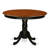 5 Piece Dining Room Table Set Includes a Round Kitchen Table with Pedestal and 4 Dining Chairs, Black & Cherry-1144800372-1193313034