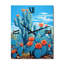 Cerulean Blue Cactus Collage - Horloges murales Cactus-1457786563