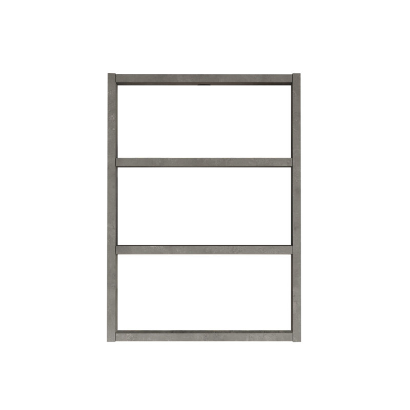 Modern Wall Shelf, Silver Finish, 17.0 x 23.6 x 3.5 inches | 100% Melamine Coated Particle Board, Thickness: 0.7 inches | Stylish & Functional Design with Numerous Shelves for Home or Office Organization