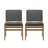 Wood Frame Dining Chairs Set of 2