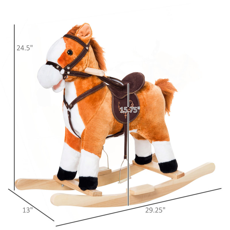 Animal à bascule, cheval à bascule en peluche pour enfants