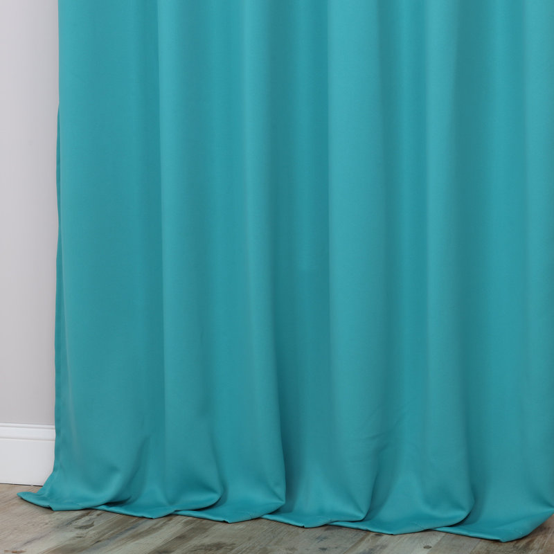 Paire de rideaux obscurcissant avec œillets Millendon, Turquoise, Œillets l 70 po x L 108 po