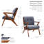 Fauteuil de chambre capitonné Drennen-1028974361