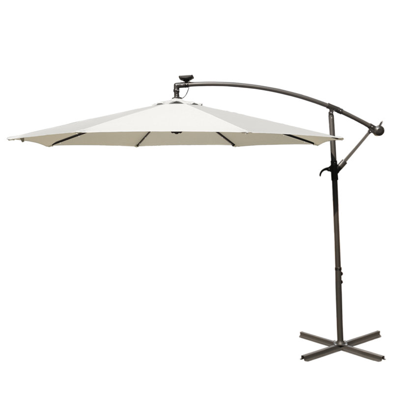 Prater 3m Cream Cantilever Parasol with Lights