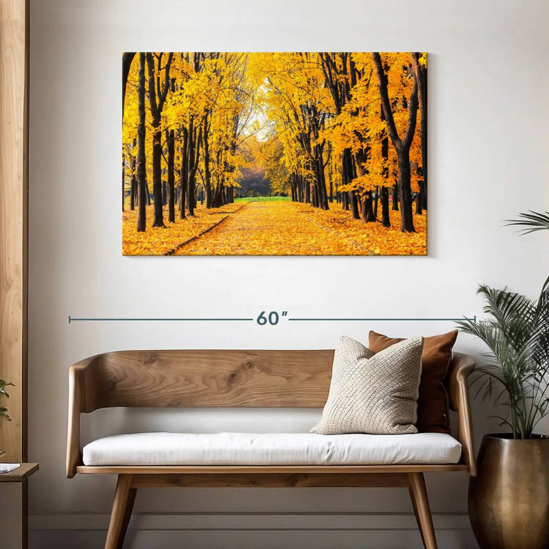 Chemin d'automne doré Alvord, H 30 po x l 45 po