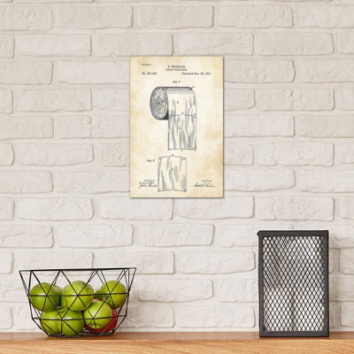 Toilet Paper Roll - Wrapped Canvas Print
