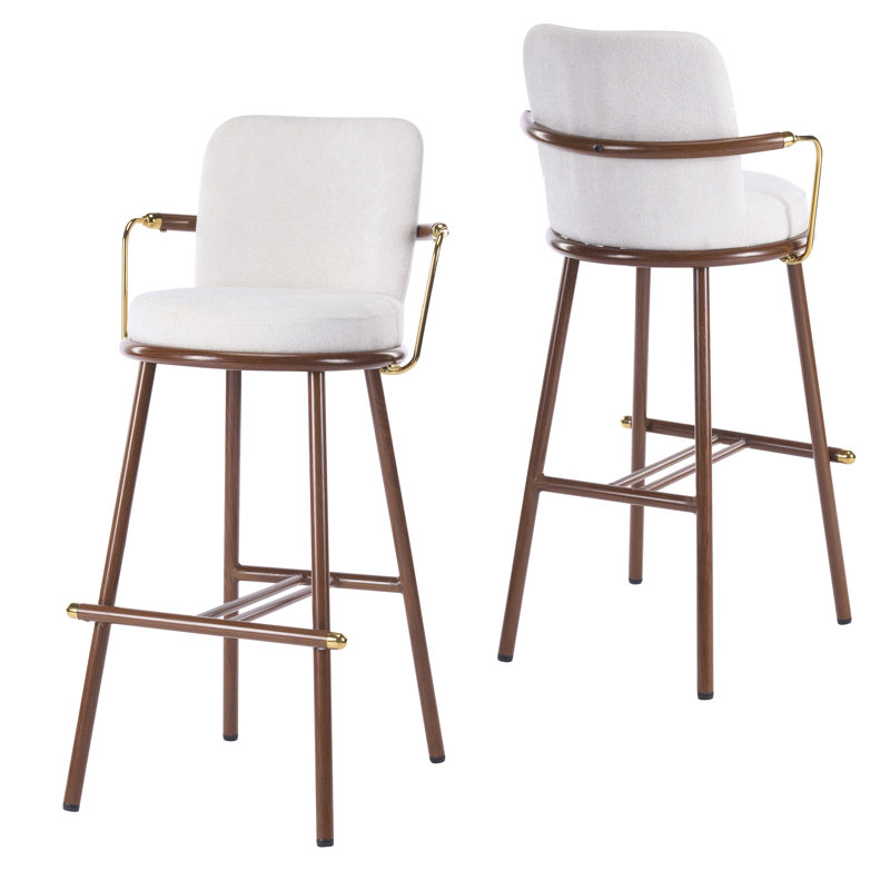 Ensemble de 2 tabourets de bar rembourrés Chaya
