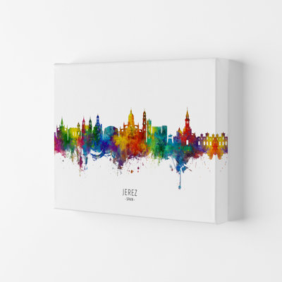 Jerez Spain Skyline by Michael Tompsett - Print