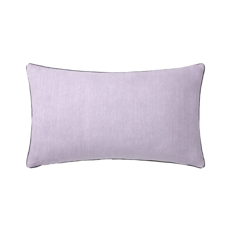 PIGMENT Linen Pillow Cover & Insert, Rectangle 13"H x 22"W, Purple