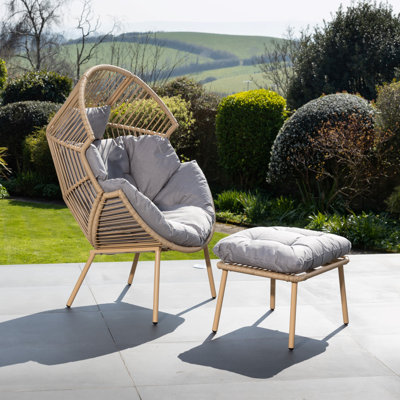 Nestara Standing Egg Chair and Stool