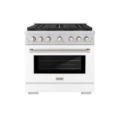 ZLINE 36 in. Paramount Gas Range with 6 Burner DuoPro Cooktop and Gas Oven with Black Matte Door