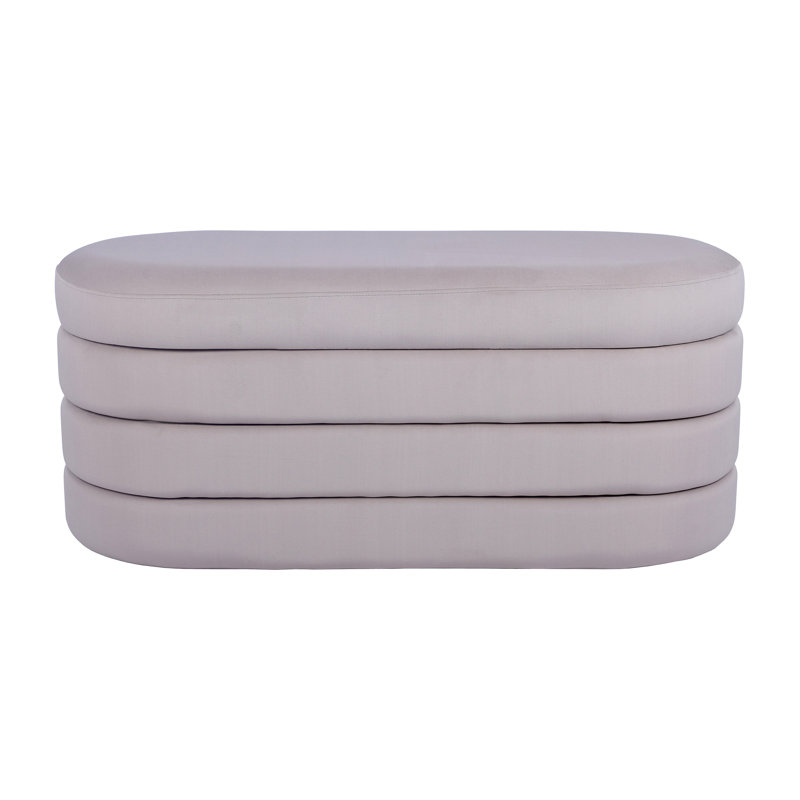 Banc avec rangement en velours