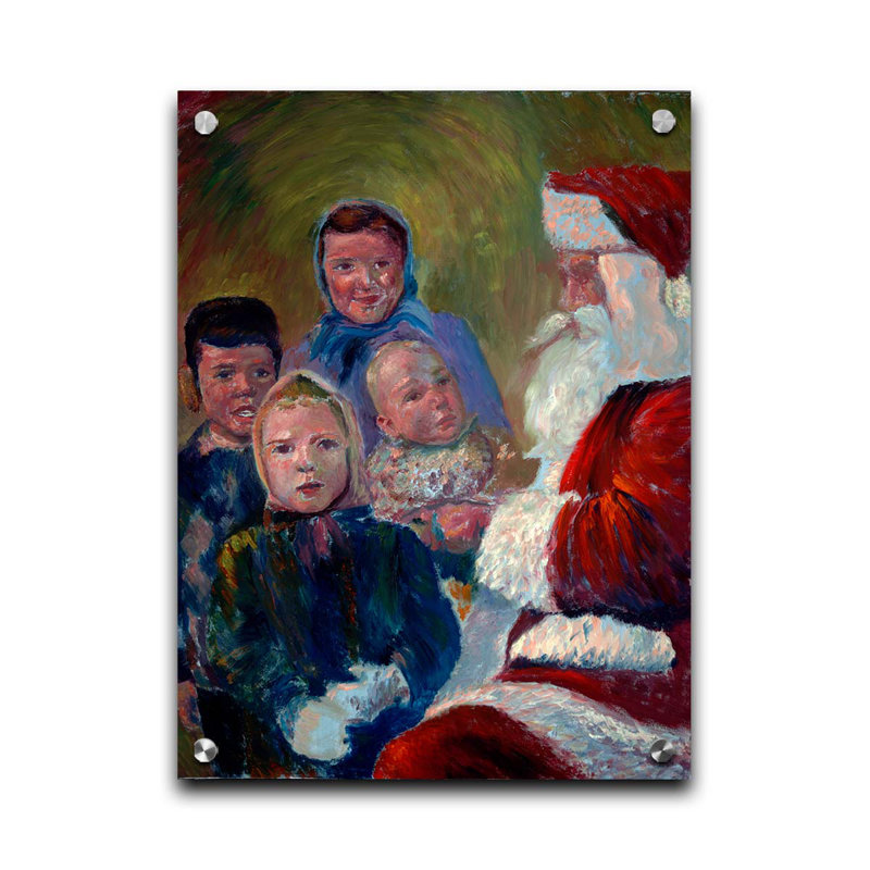 Santa's Here par Robert Blehert, Plastique / acrylique, Pas de tapis, H 24 po x l 18 po x P 1 po