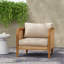 Fauteuil d'extérieur en osier avec coussin moelleux
