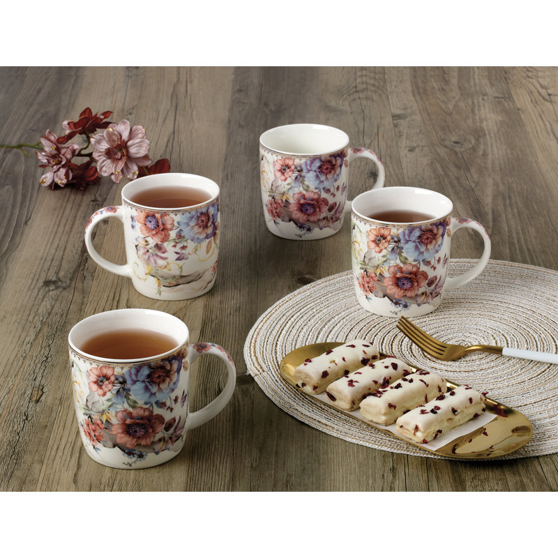 Tasse à café à motif floral