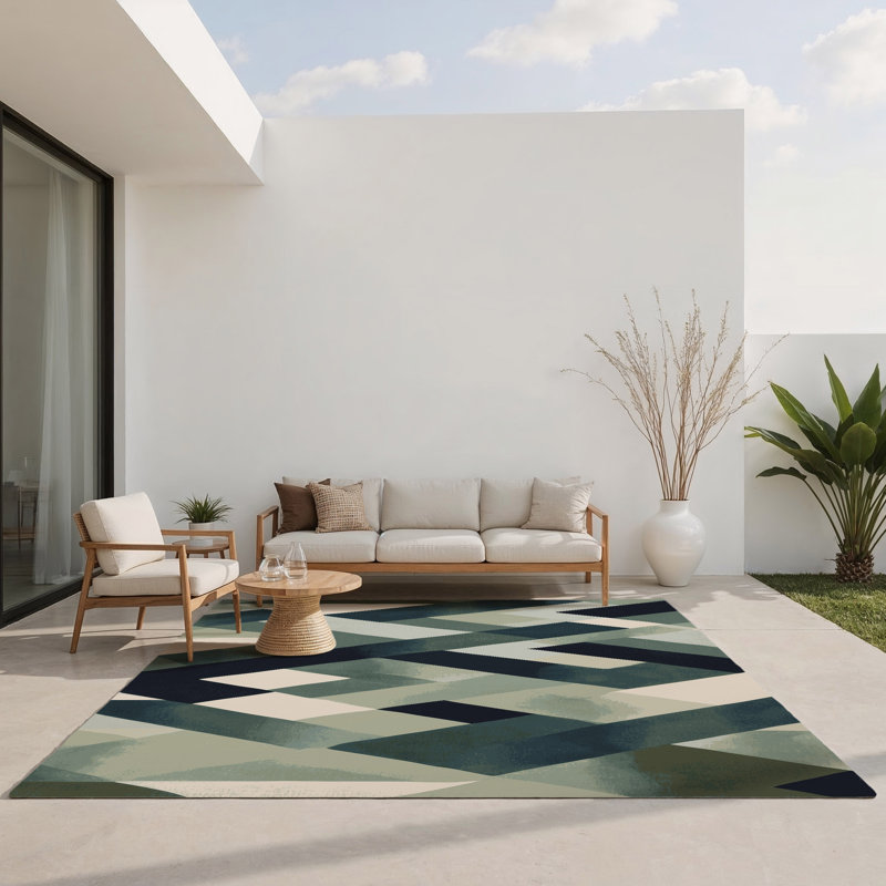 Tapis intérieur et extérieur Celestial Maze, Rectangle 1 pi 6 po x 2 pi 6 po