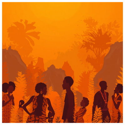 Tapisserie murale Silhouette People