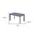 55" Gray Ceramic and Metal Self-Storing Leaf Extendable Dining Table