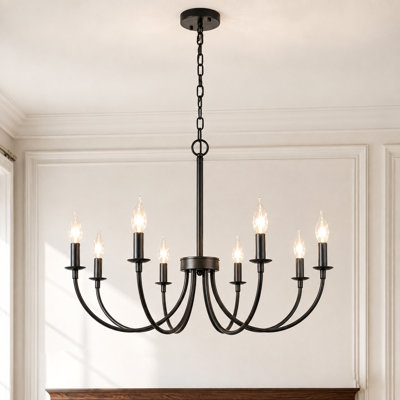 Lustre classique / traditionnel à 8 lumières à intensité variable Krustina