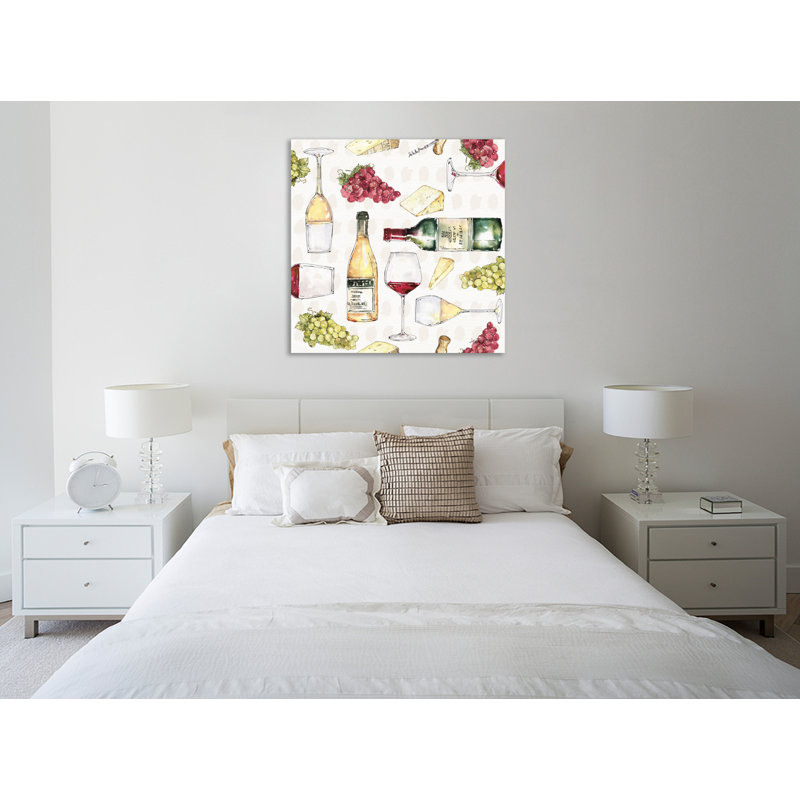 Chêne et motif vieilli V par Anne Tavoletti - Toile tendue, H 24 po x l 24 po x P 1,5 po
