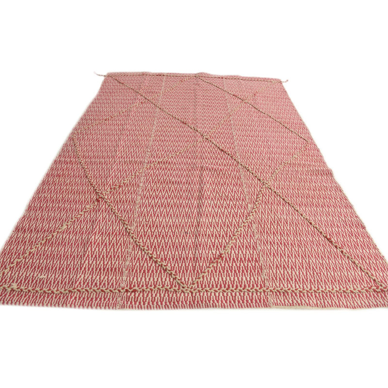 Tapis rose et ivoire 6x9 Pinson
