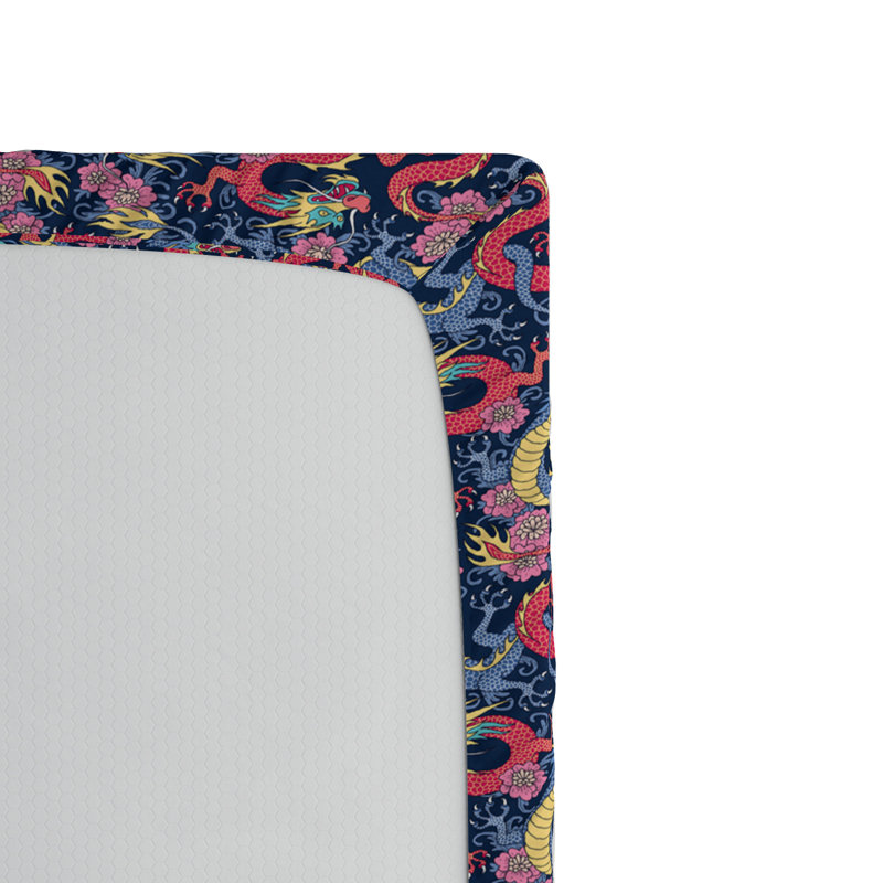 Dragon Microfiber Patterned Fitted Sheet, Twin Fitted Sheet