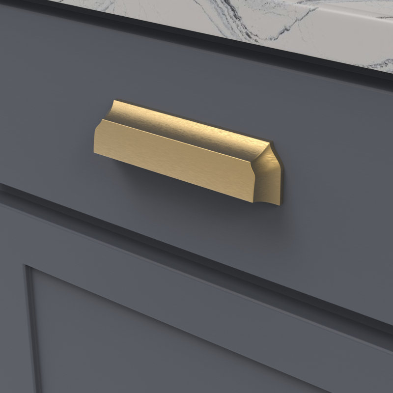 Studio II Bar / Handle Pull, Brushed Golden Brass