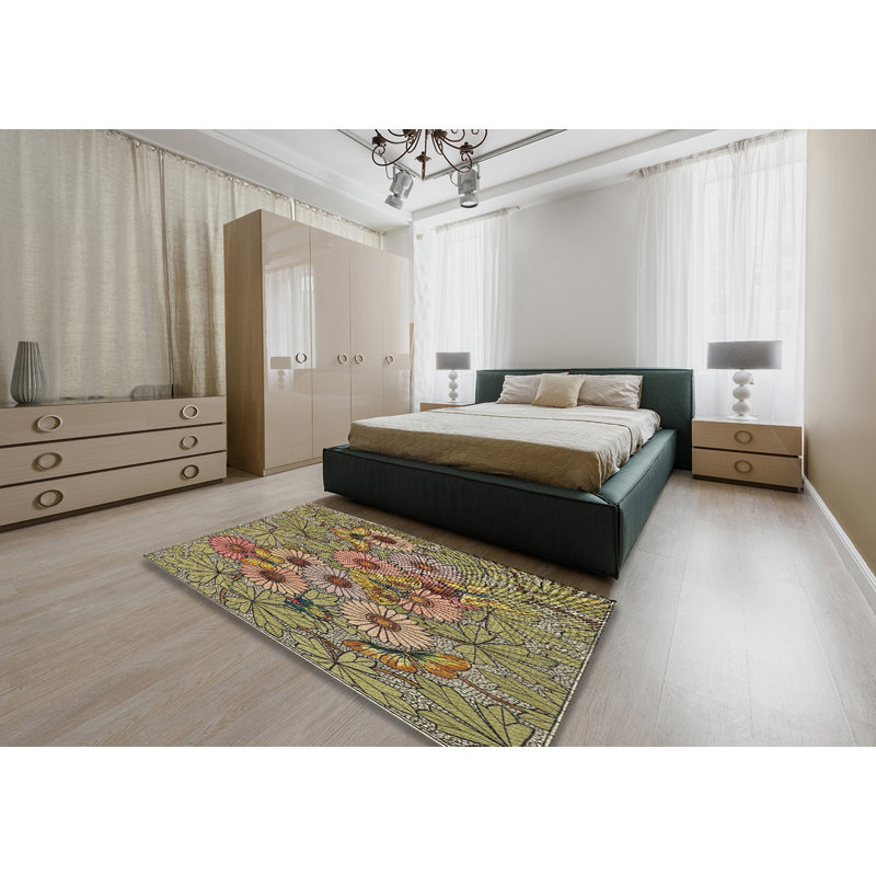 100% Machine Washable Patterned 1307 Area Rug, Rectangle 2' x 3'