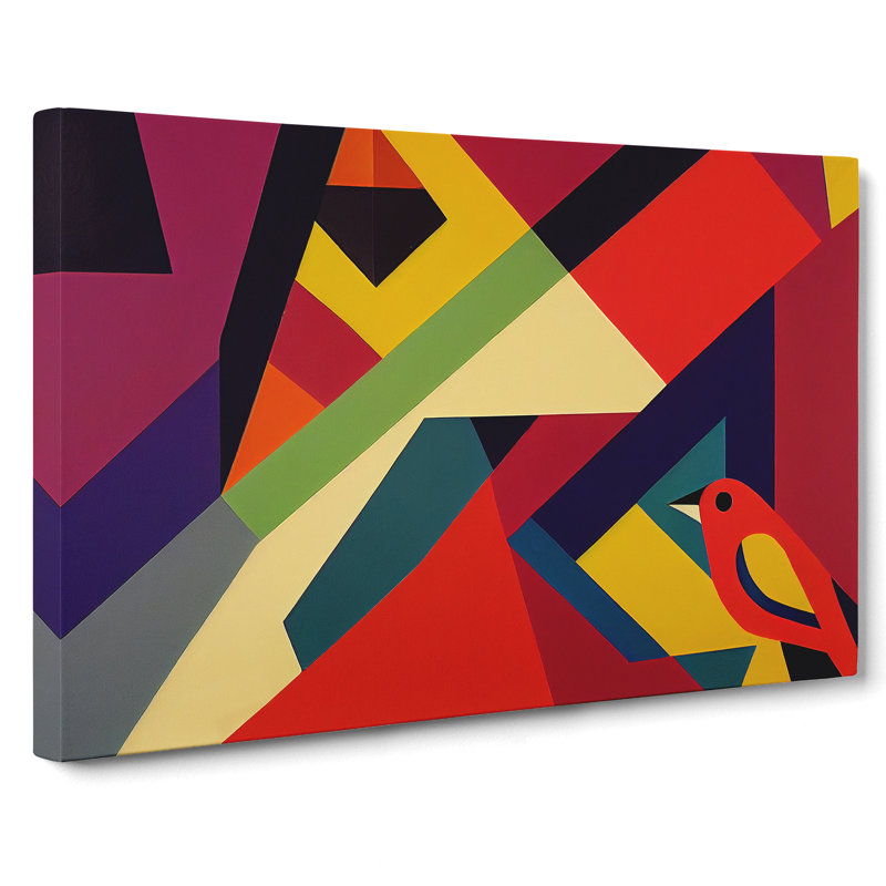 Elegant Abstract Bird - Wrapped Canvas Print, 35cm H x 50cm W x 3cm D
