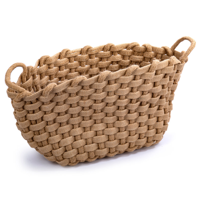 Panier en jute tressé