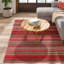 Tarren Handwoven Wool Red Striped Rug-21615436