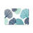 White Background Teal Blue Coral Silhouette Doormat 24 x 36 inch for Outdoor and Indoor