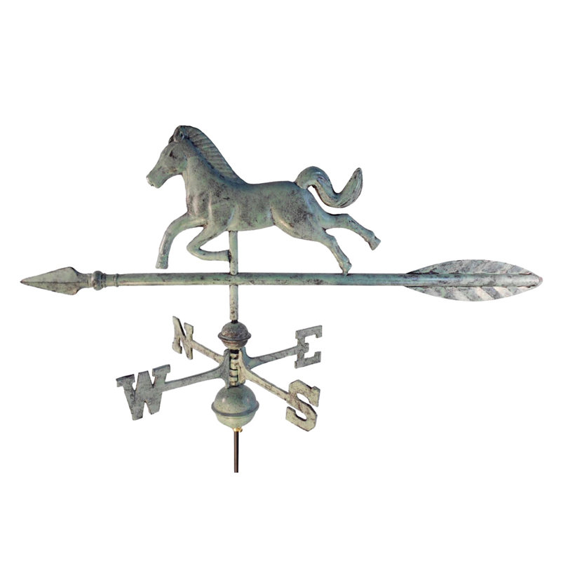 Girouette Bellmead, H 24 po x l 14 po x p 30 po, Vert-de-gris