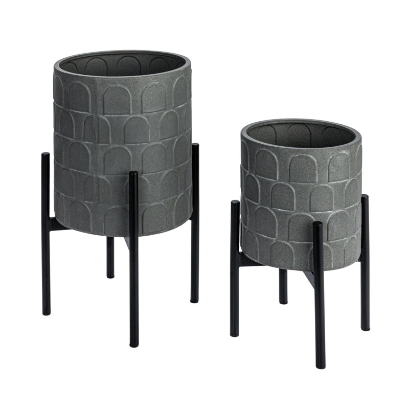 Gershwin Metal Planter on Stand