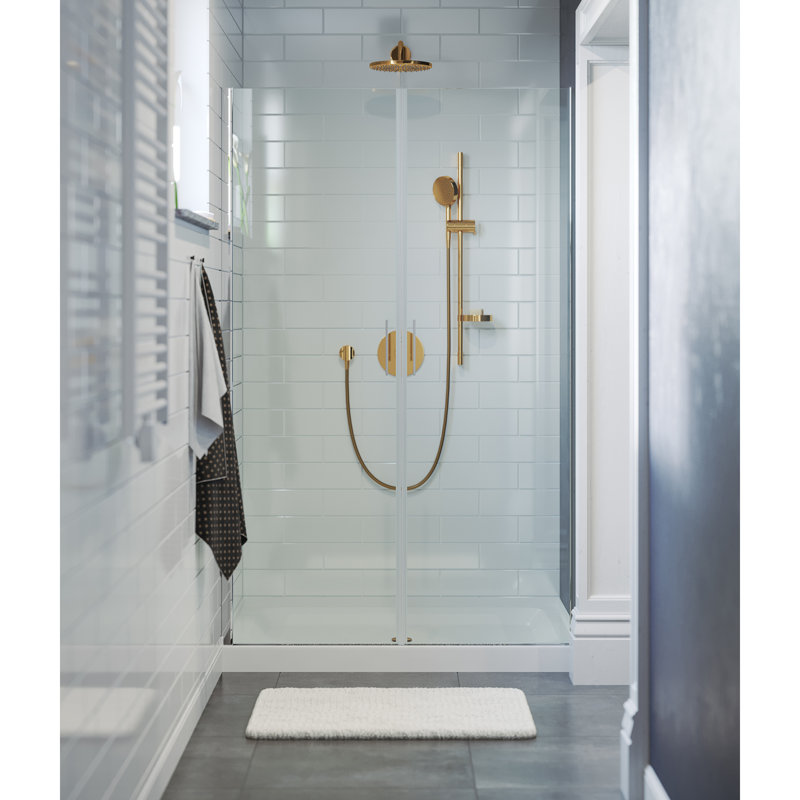 Voltaire 48" x 36" Single-Threshold, Shower Base, White, Center