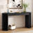 Isaiah Curved Console Table with 2 Drawers & Vertical Slat Legs-155178988