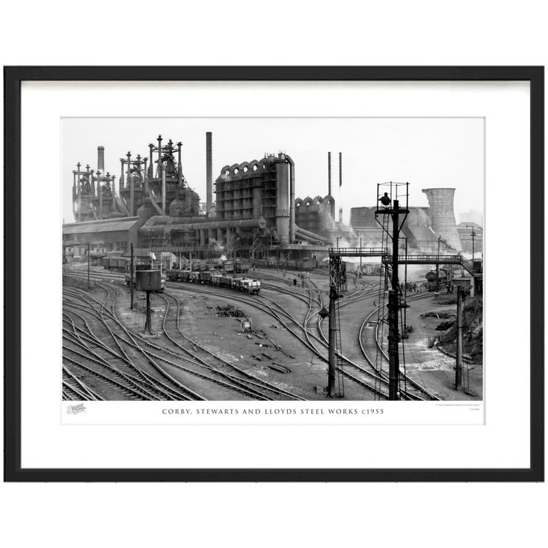 Corby, Stewarts And Lloyds Steel Works C1955 by Francis Frith - Single Picture Frame Print, 28cm H x 36cm W x 2.3cm D