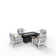 Rizqinofa Rectangular 4 - Person 58" Long Fire Pit Table Dining Set With Cushions