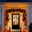 5.7 Ft Halloween Garland, Indoor Outdoor Holiday Decorations (set Of 2)