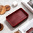 Wine Red,European Vintage Style Square Tray With Raised Edge - Leather Multifunctional Organizer For Jewelry, Watches, Remote Controls, Bathroom Essentials, And Tabletop Decor-630499197