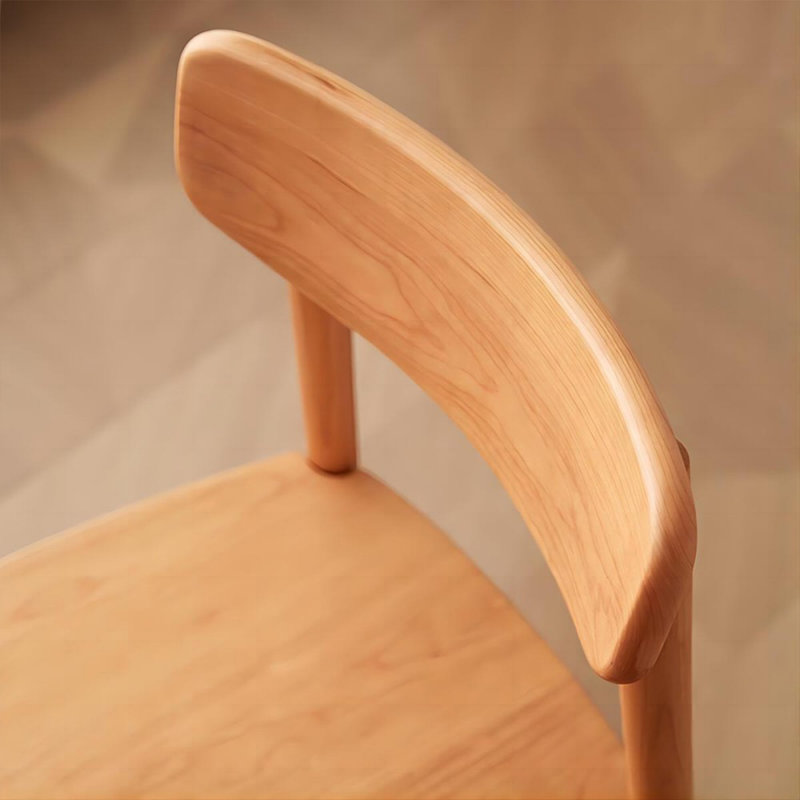 Burlywood Solid back side Chair(Set of 2)