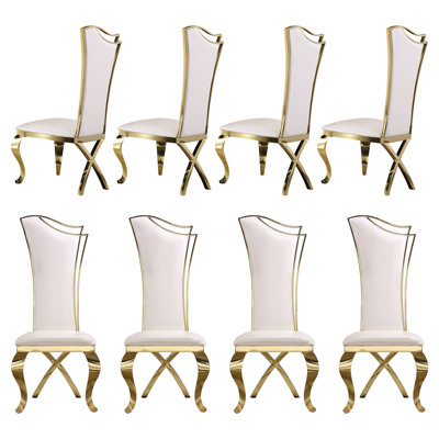 18.5'' H Faux Leather Upholstered Parsons Chair