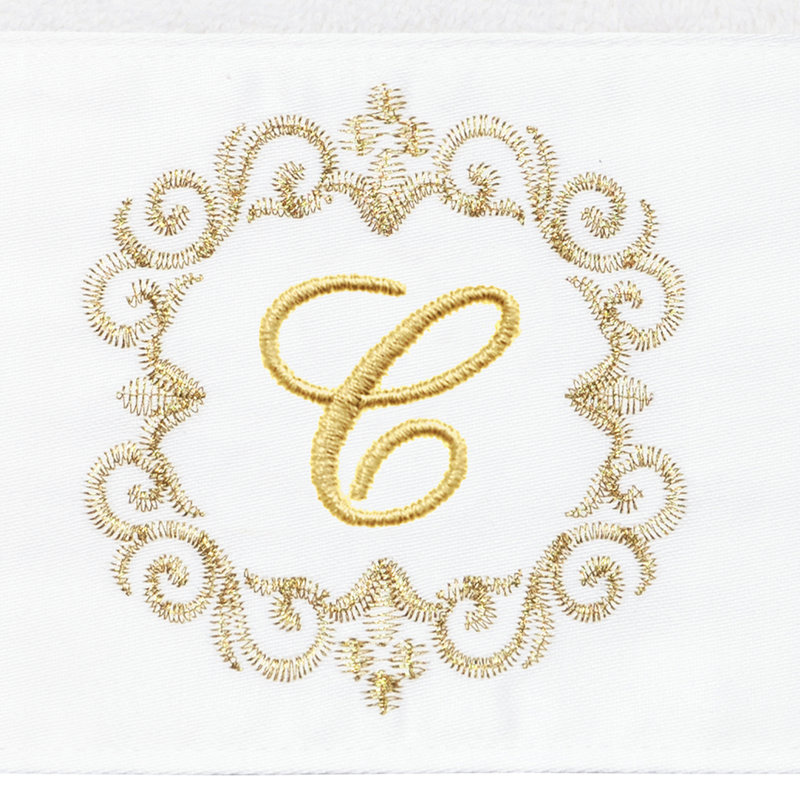 Winston Porter 100% Turkish Cotton MONICA 2PC Embellished Hand Towel Set, C