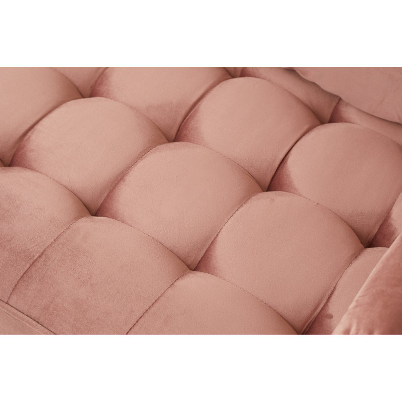 Marsai Upholstered 59'' Loveseat, Pink Velvet