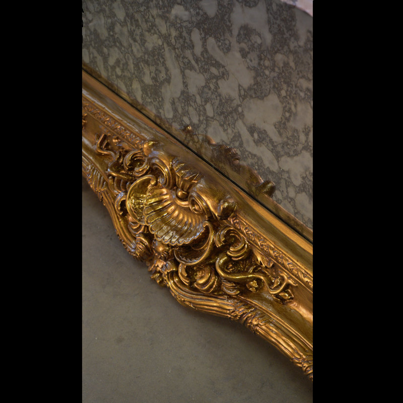 Solid Wood Rectangle Mirror, Bronze