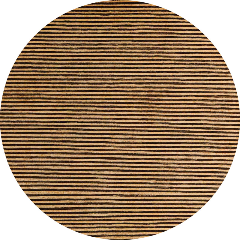 Tapis décoratif multicolore à motif abstrait, Rond 8 pi