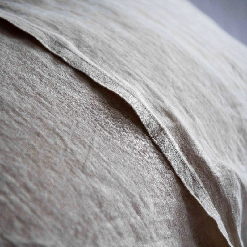 100% French Linen Sheet Set, Pebble Heather, King Sheet Set with 2 Pillowcases