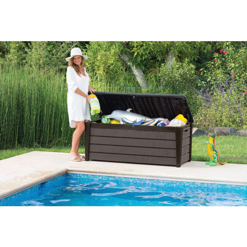Keter Brushwood 454L Storage Box- Brown, Brown
