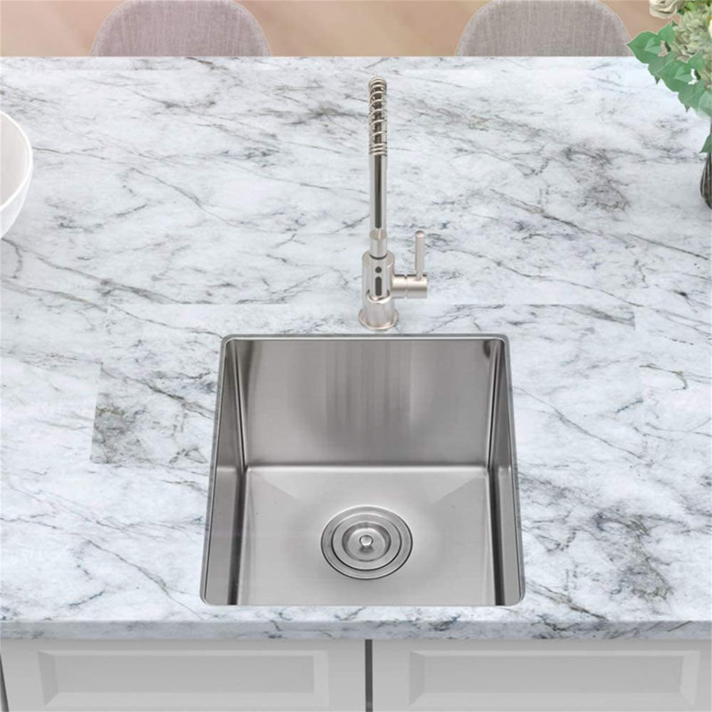 Évier de cuisine encastrable 14 po - évier de cuisine encastrable 14 po x 18 po x 9 po en acier inoxydable de calibre 16 profond 9 pouces
